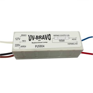 Reator Eletrônico 1X16W BIVOLT para Lâmpada UV-C - FA8 - Monopino - UV-BRAVO